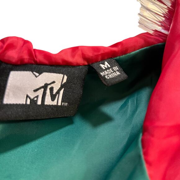 MTV Music Television Windbreaker Hoodie Colorblock WIndbreaker 2020 Jacket - Picture 5 of 12